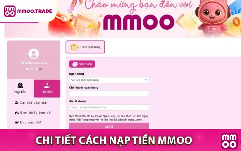 Hướng dẫn chi tiết cách nạp tiền MMOO cho người mới